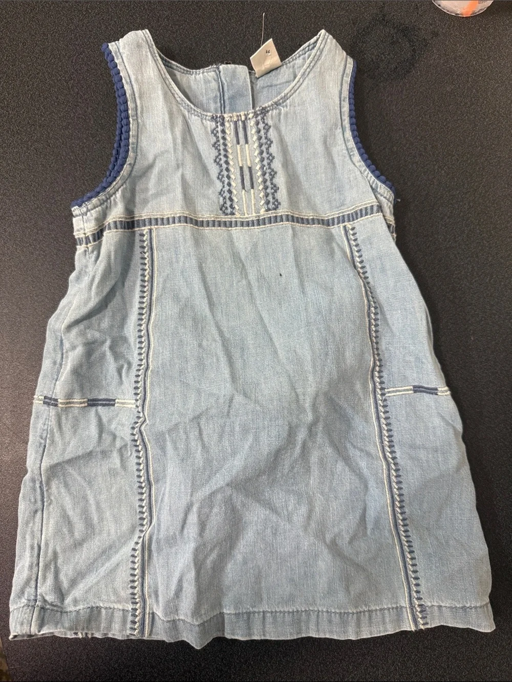 GAP Light Blue Denim Dress with Navy Trim